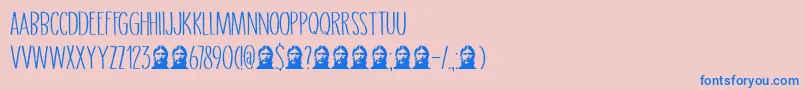 Шрифт DkGrigory – синие шрифты на розовом фоне