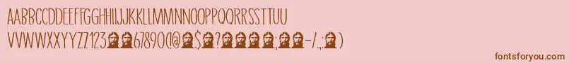 DkGrigory Font – Brown Fonts on Pink Background
