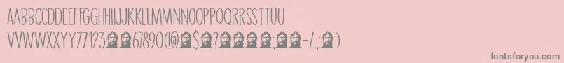 DkGrigory Font – Gray Fonts on Pink Background