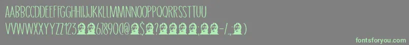 DkGrigory Font – Green Fonts on Gray Background