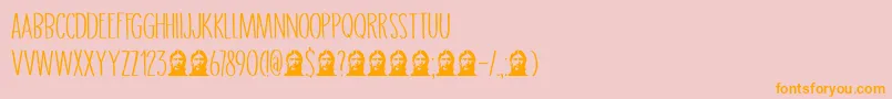 DkGrigory Font – Orange Fonts on Pink Background