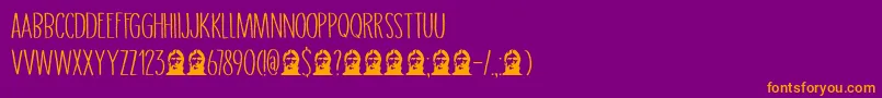 DkGrigory Font – Orange Fonts on Purple Background