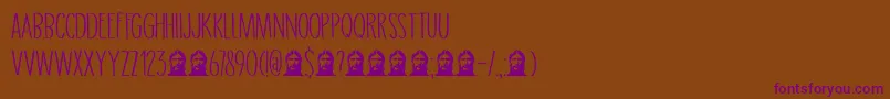 DkGrigory Font – Purple Fonts on Brown Background