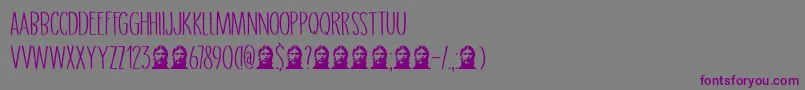 DkGrigory-fontti – violetit fontit harmaalla taustalla