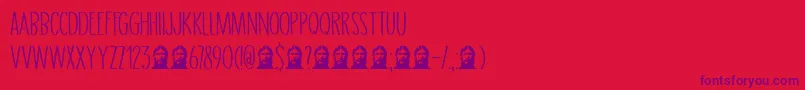 DkGrigory Font – Purple Fonts on Red Background
