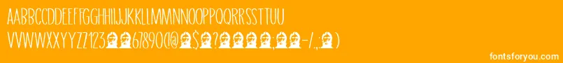 DkGrigory Font – White Fonts on Orange Background