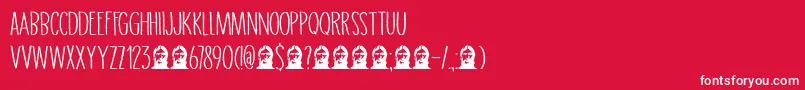 Weitere Informationen zur DkGrigory-Schriftart DkGrigory-Schriftart – Weiße Schriften auf rotem Hintergrund