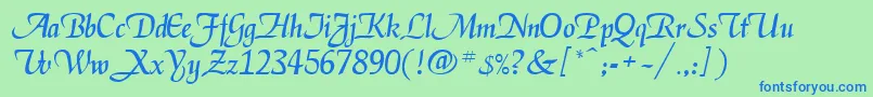 Magik Font – Blue Fonts on Green Background