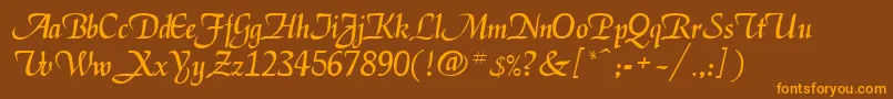 Magik Font – Orange Fonts on Brown Background