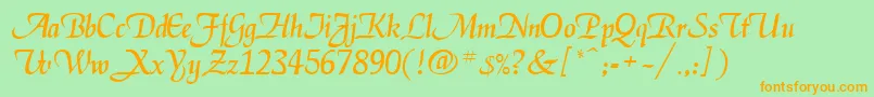 Magik Font – Orange Fonts on Green Background