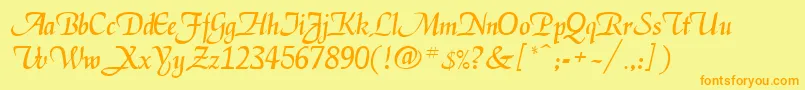 Magik Font – Orange Fonts on Yellow Background