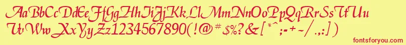 Magik Font – Red Fonts on Yellow Background