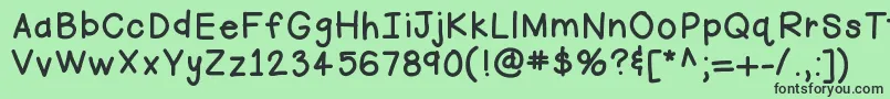 Hellofirstie Font – Black Fonts on Green Background