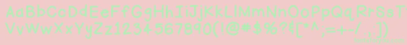 Hellofirstie Font – Green Fonts on Pink Background