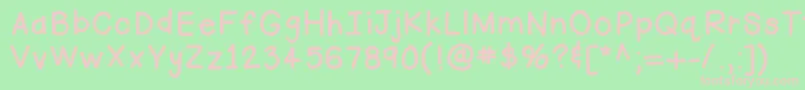 Hellofirstie Font – Pink Fonts on Green Background