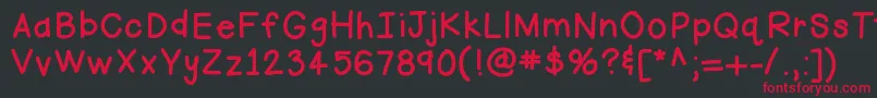 Hellofirstie Font – Red Fonts on Black Background