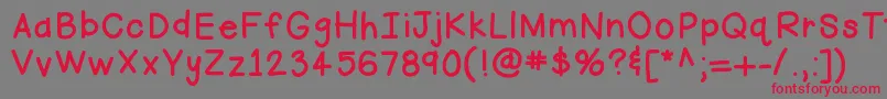 Hellofirstie Font – Red Fonts on Gray Background