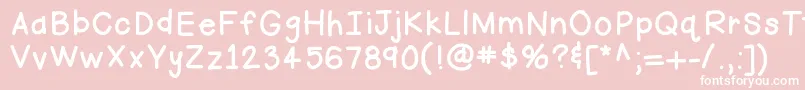 Hellofirstie Font – White Fonts on Pink Background