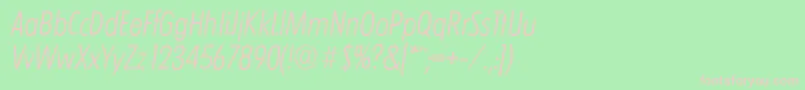 LimerickcdserialLightItalic Font – Pink Fonts on Green Background