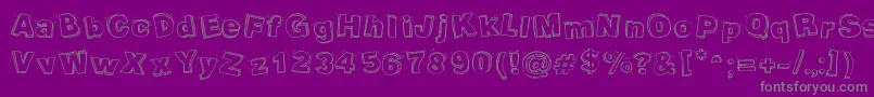 PackagingFunny Font – Gray Fonts on Purple Background