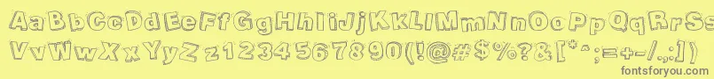 PackagingFunny Font – Gray Fonts on Yellow Background