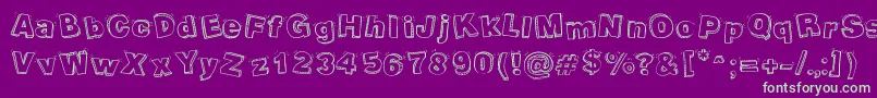 PackagingFunny Font – Green Fonts on Purple Background