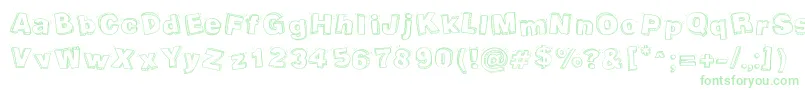 PackagingFunny Font – Green Fonts on White Background