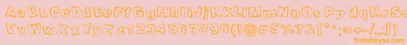 PackagingFunny Font – Orange Fonts on Pink Background