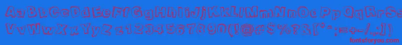 PackagingFunny Font – Red Fonts on Blue Background