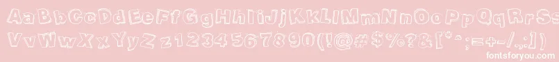 PackagingFunny Font – White Fonts on Pink Background