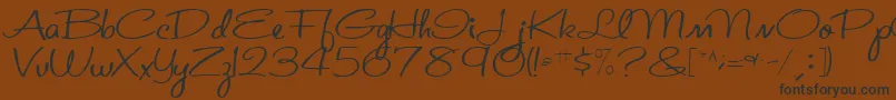 St.ValentineNoteMedium Font – Black Fonts on Brown Background