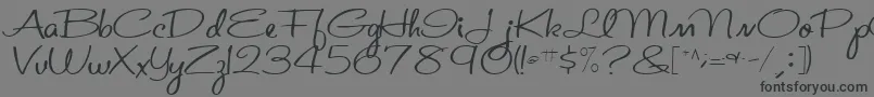 Шрифт St.ValentineNoteMedium – чёрные шрифты на сером фоне
