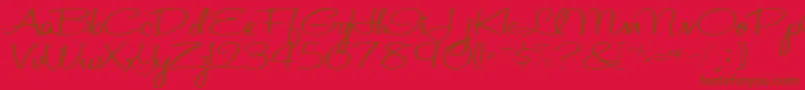 St.ValentineNoteMedium Font – Brown Fonts on Red Background