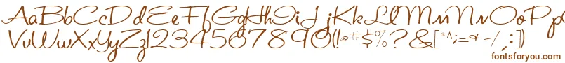 Шрифт St.ValentineNoteMedium – коричневые шрифты на белом фоне