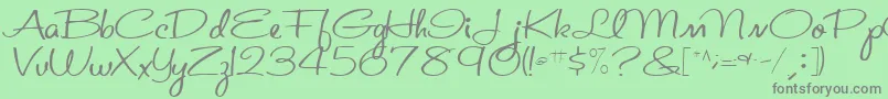 St.ValentineNoteMedium Font – Gray Fonts on Green Background