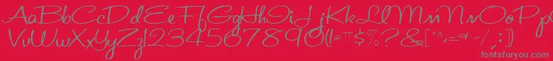 St.ValentineNoteMedium Font – Gray Fonts on Red Background