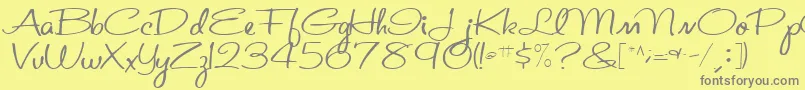 St.ValentineNoteMedium Font – Gray Fonts on Yellow Background