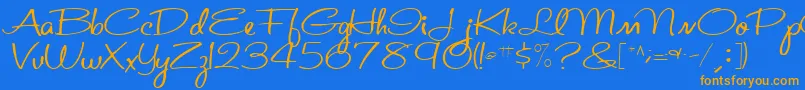 St.ValentineNoteMedium Font – Orange Fonts on Blue Background