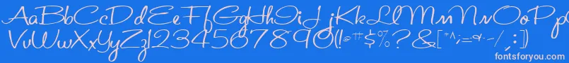 St.ValentineNoteMedium Font – Pink Fonts on Blue Background