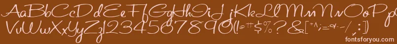 St.ValentineNoteMedium Font – Pink Fonts on Brown Background