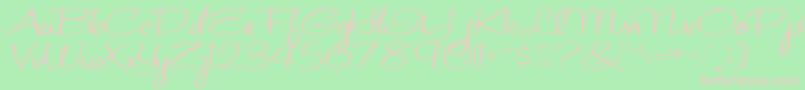 St.ValentineNoteMedium Font – Pink Fonts on Green Background