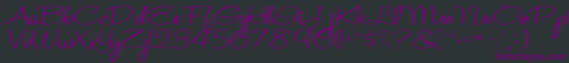 St.ValentineNoteMedium Font – Purple Fonts on Black Background