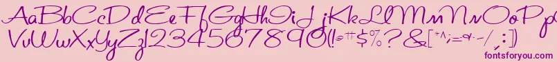 St.ValentineNoteMedium Font – Purple Fonts on Pink Background