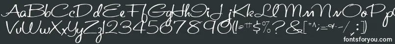 St.ValentineNoteMedium Font – White Fonts on Black Background