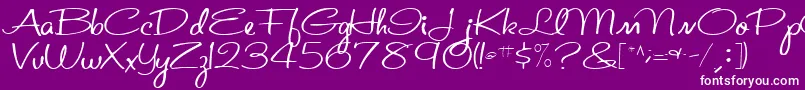 St.ValentineNoteMedium Font – White Fonts on Purple Background