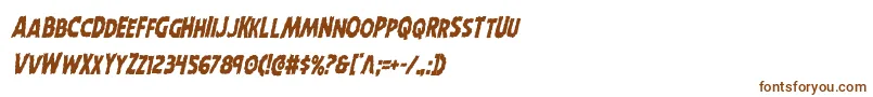 Horroweencondital Font – Brown Fonts on White Background