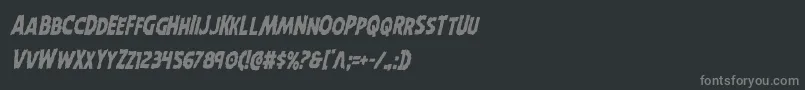 Horroweencondital Font – Gray Fonts on Black Background