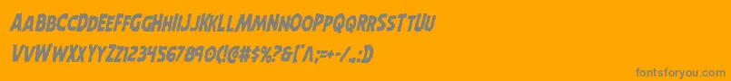 Horroweencondital Font – Gray Fonts on Orange Background