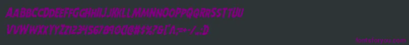 Шрифт Horroweencondital – фиолетовые шрифты на чёрном фоне