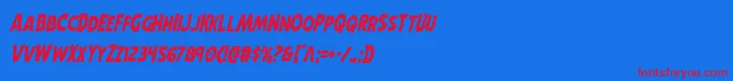 Horroweencondital-fontti – punaiset fontit sinisellä taustalla